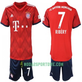 Koszulka Bayern Monachium Ribery 7 Dziecięcy Domowe Stroje Piłkarskie 2018-2019 Krótki Rękaw